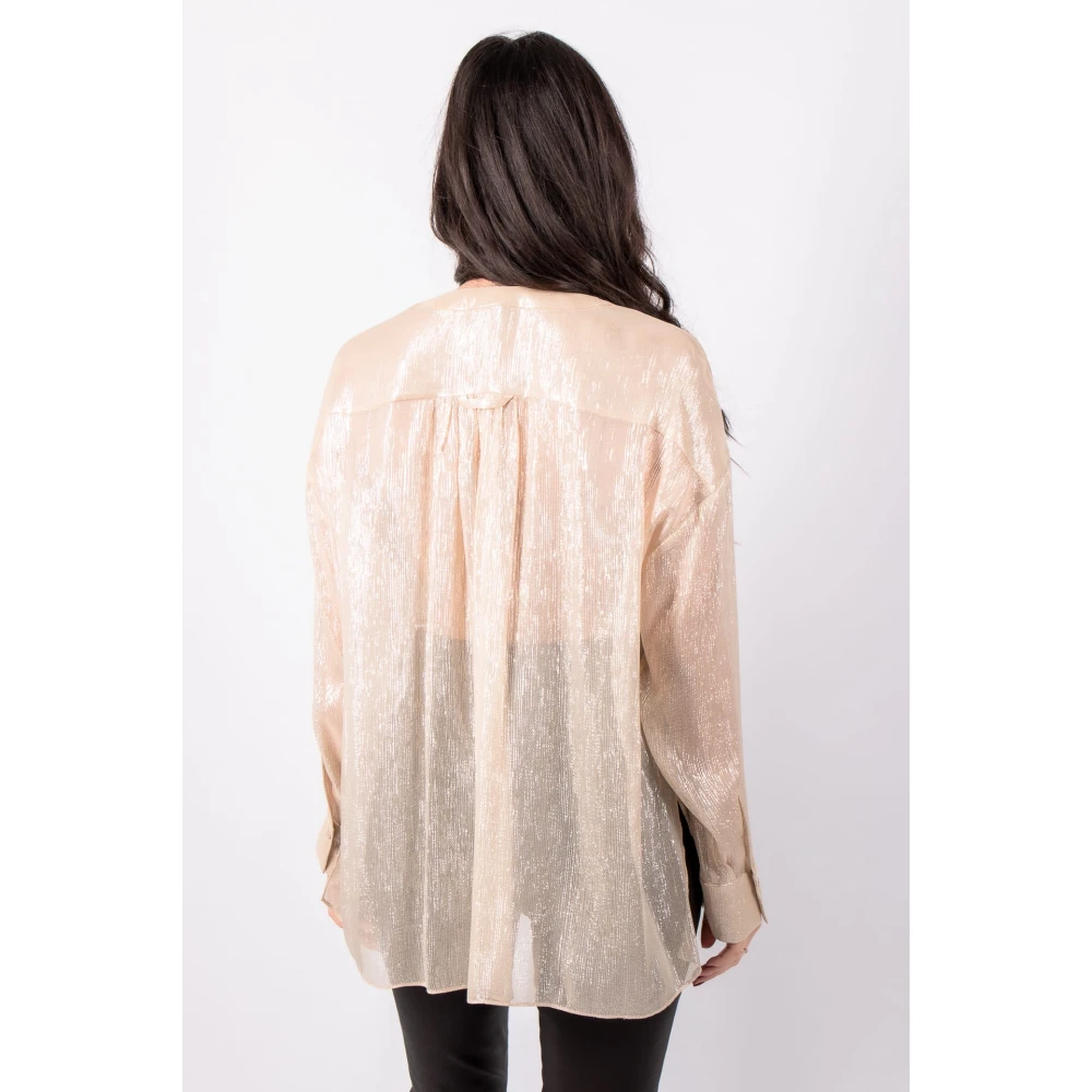 dorothee schumacher Glanzende Glans Bloemen Goud Blouse Yellow Dames