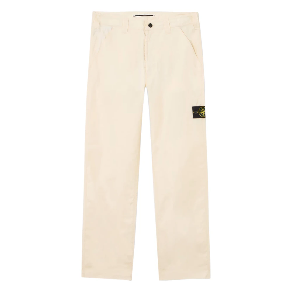 Stone Island Hombre Blanco - Pantalones S Con Cierre A Presión - Trousers - W30 - Pantalones S Con Cierre A Presión