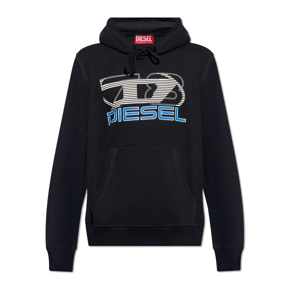 Diesel S-Ginn-Hood-K40 hoodie Black Heren