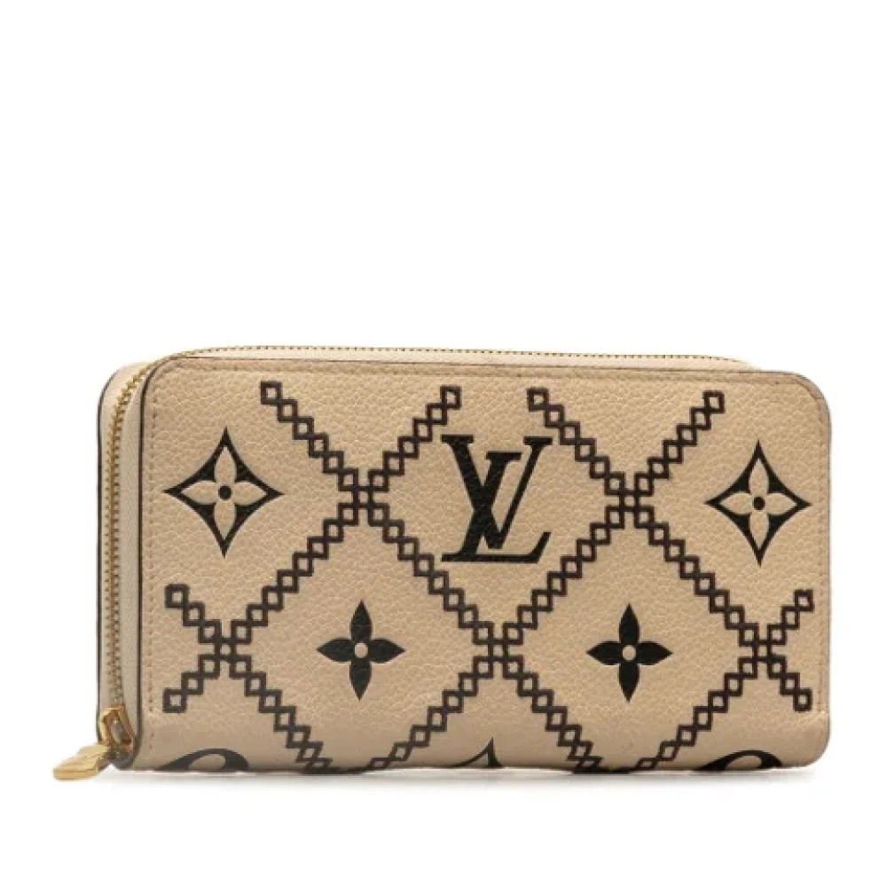 Louis Vuitton Vintage Pre-owned Leather wallets Beige Dames