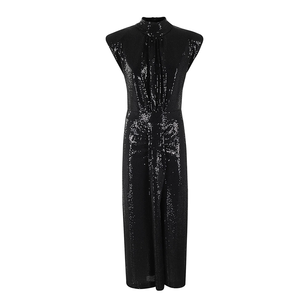 Essentiel Antwerp Aansluitende Jersey Jurk Black Dames