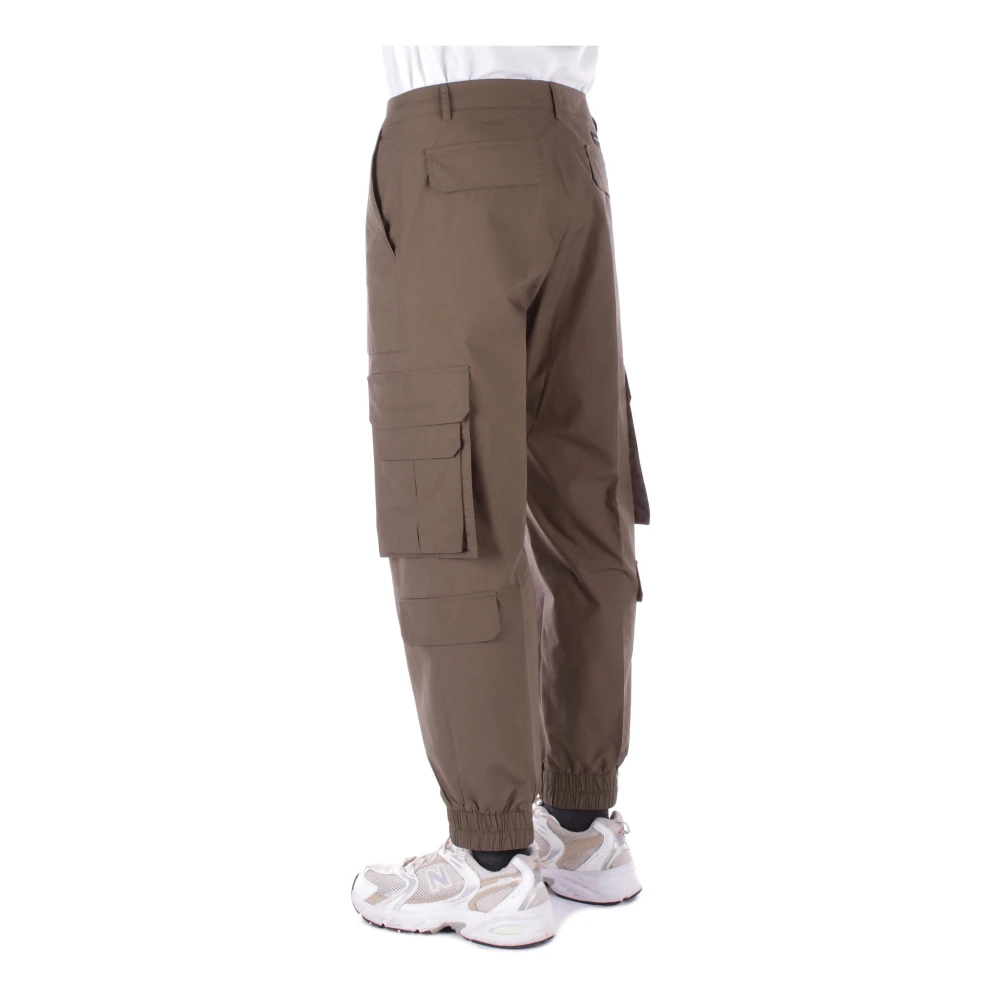 John Richmond Militaire Broek Logo Rits Zakken Green Heren