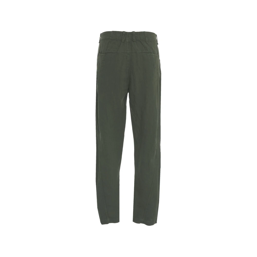 Transit Groene Linnen Wijde Pijp Broek Green Heren