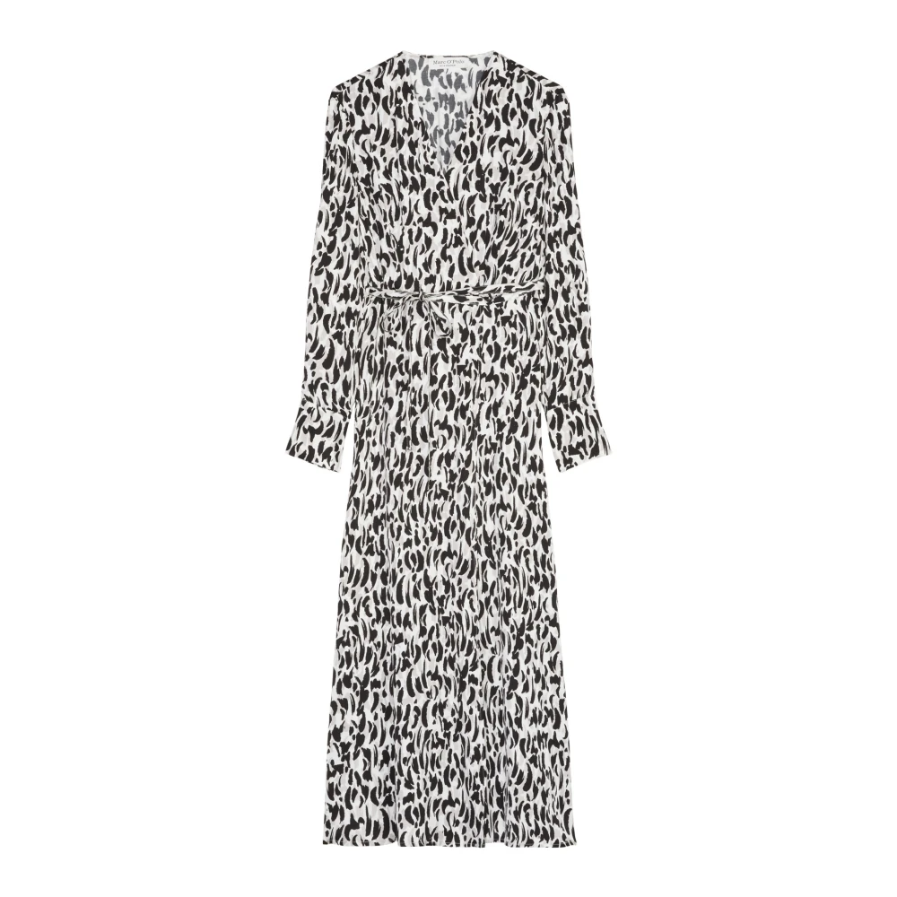 Marc O'Polo Lange wikkeljurk gevormd Multicolor Dames