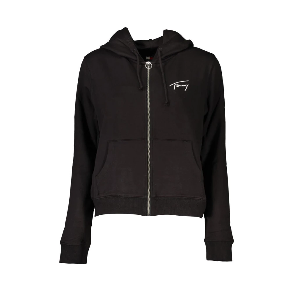 Tommy Hilfiger Zwarte Modal Hoodie Black Dames