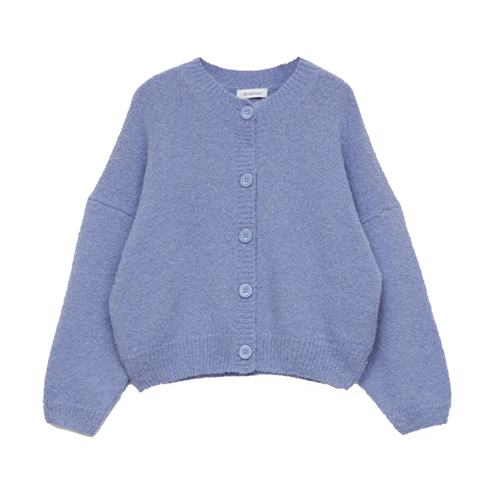 Rodebjer Women's Purple Soft Alpaca Cardigan For Autumn Days - Cardigans - L - Knitwear