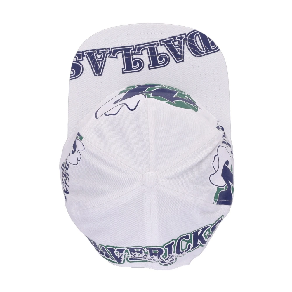 Mitchell & Ness NBA Dallas Mavericks Platklep Pet White Heren