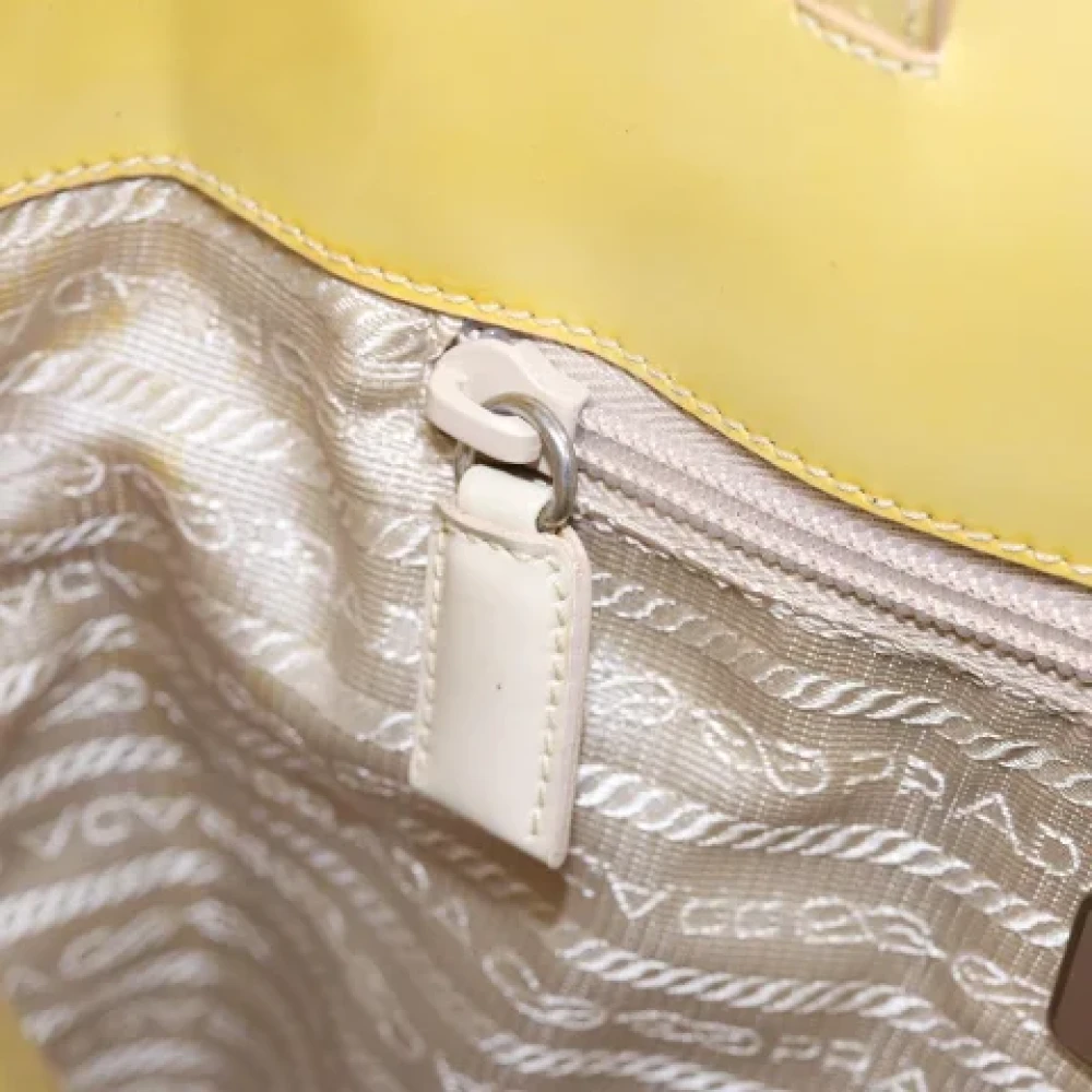 Prada Vintage Pre-owned Leather prada-bags Yellow Dames