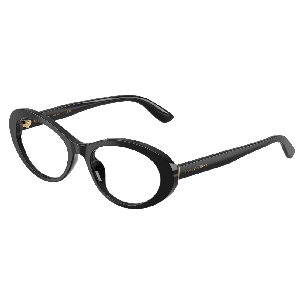 Dolce & Gabbana Black Dg3450 501 Woman Optical Frames Acetate Transparent Round Normal - Image 2