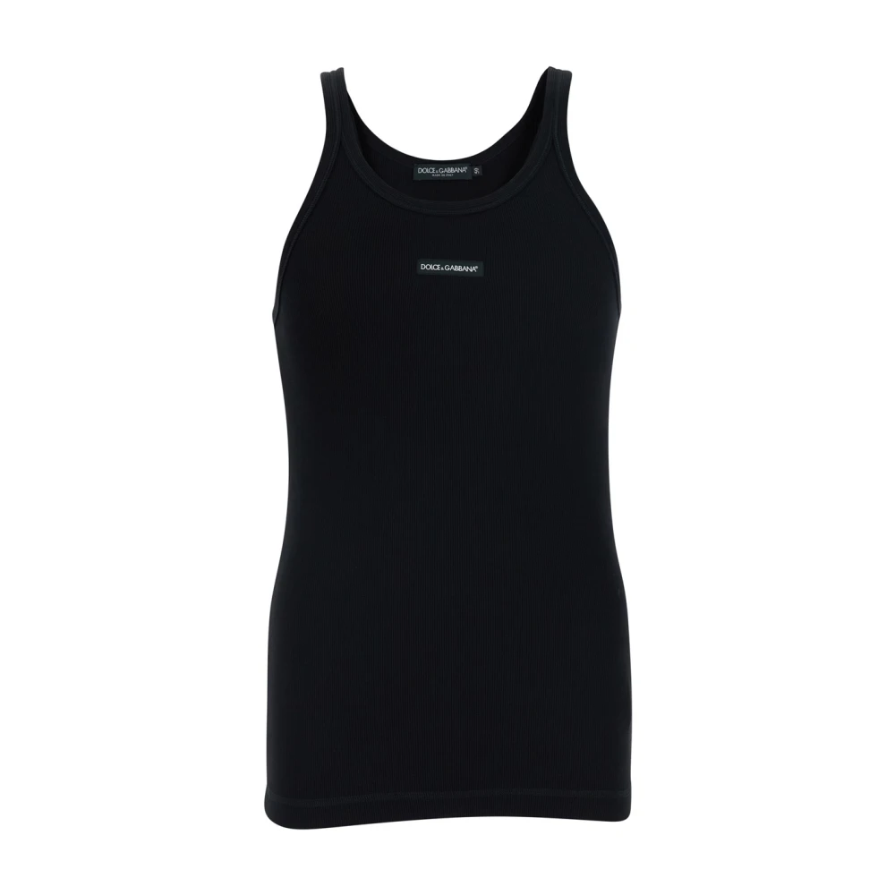 Dolce & Gabbana Rip Tanktop - Male - Sleeveless Tops - Black - M - Tops