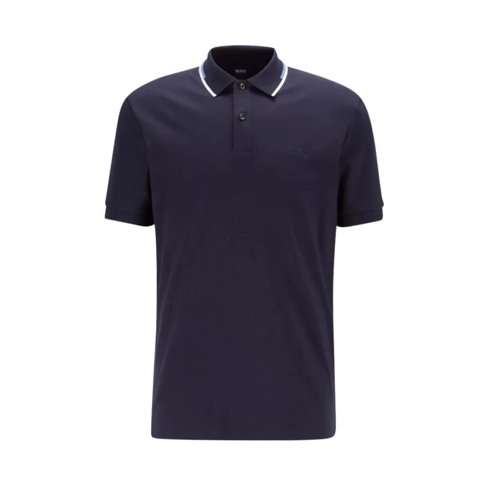 Hugo Boss Randig krage regular fit polo Blue, Herr