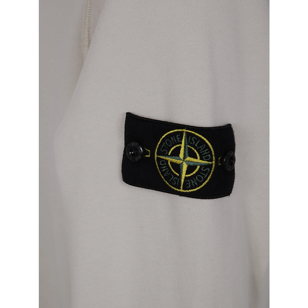 Stone Island Casual Katoenen Sweatshirt voor Mannen Beige Heren