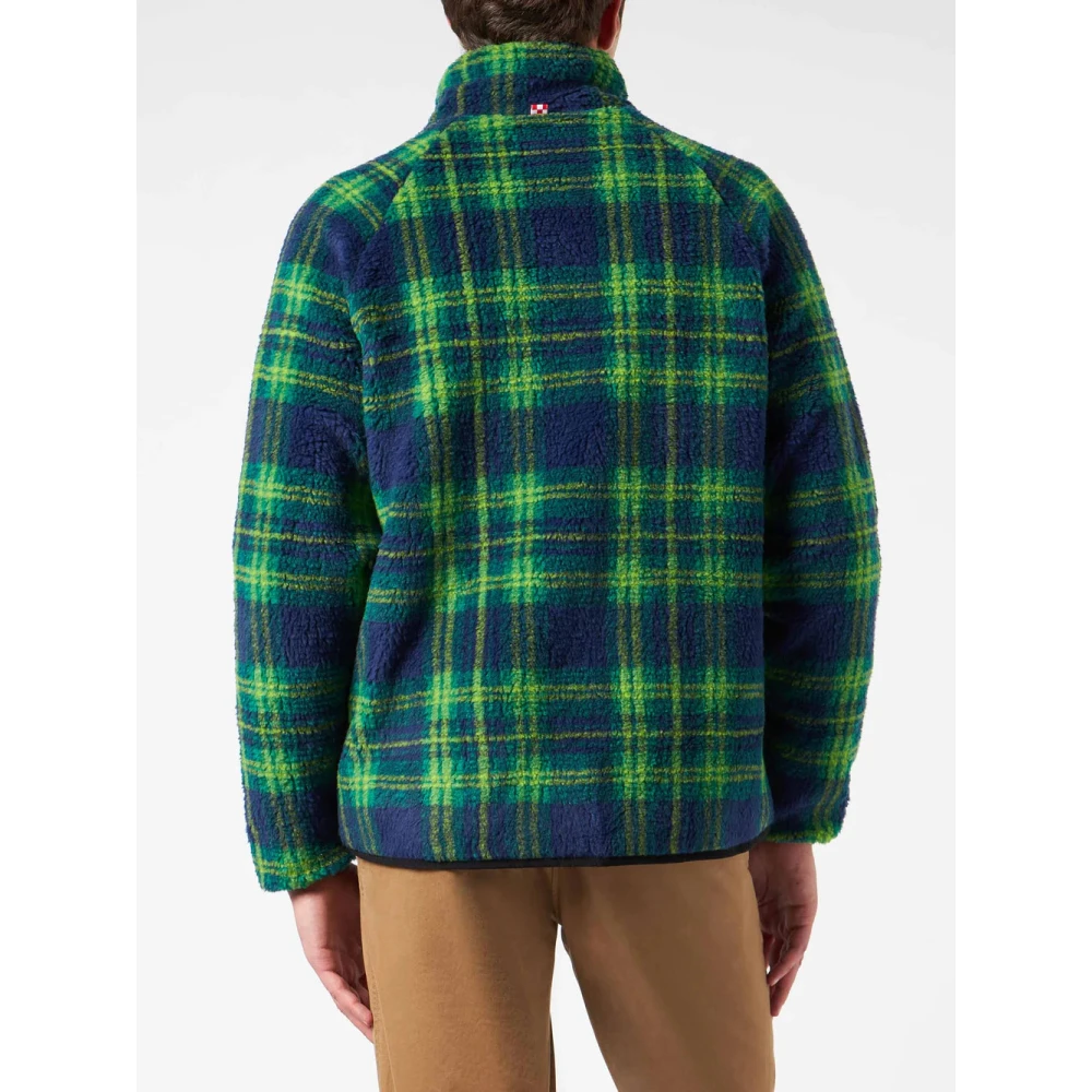 MC2 Saint Barth Sherpa Fleece Jas Groen Blauw Multicolor Heren