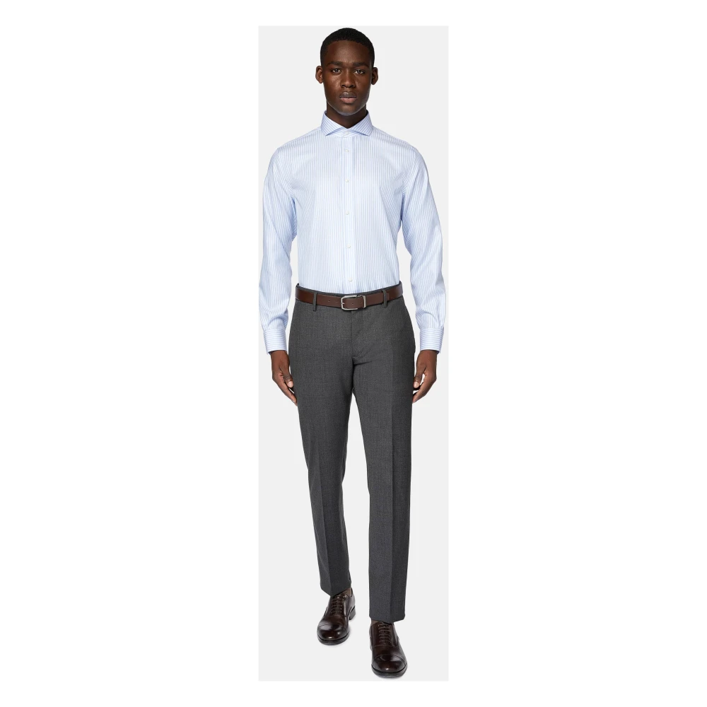 Boggi Milano Ultimate Non-Iron Hemd Blue Heren