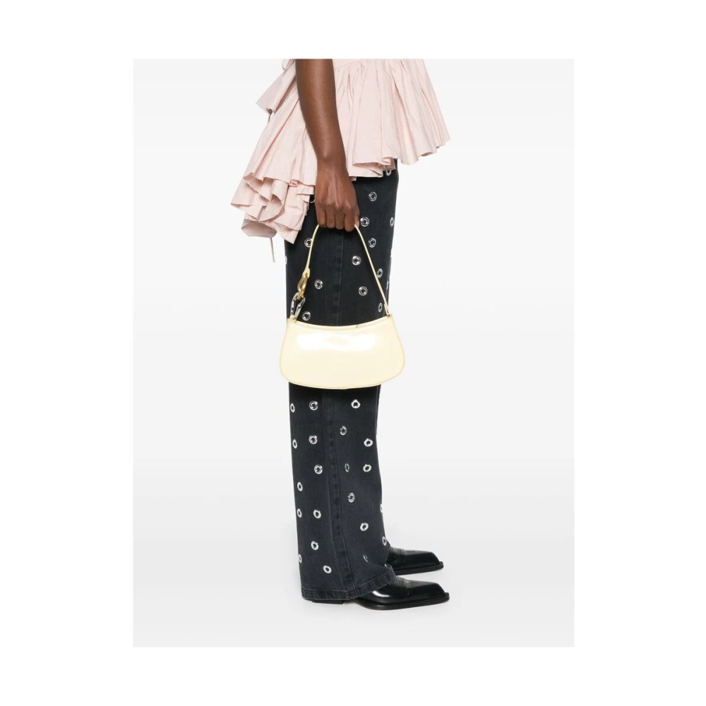 Staud Gele Schoudertas met Toprits Beige Dames