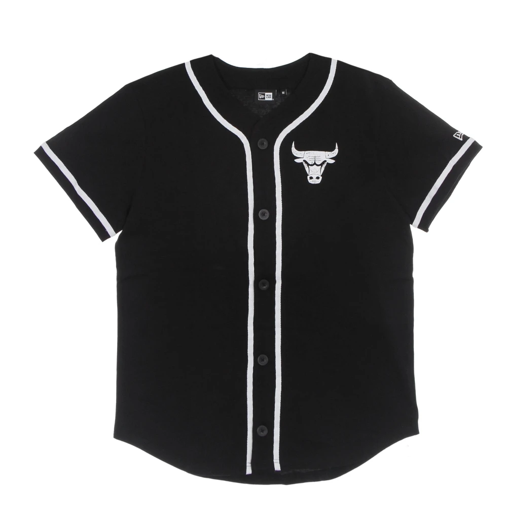 New Era Men's Black Chicago Bulls Distressed Logo Tee Jacket