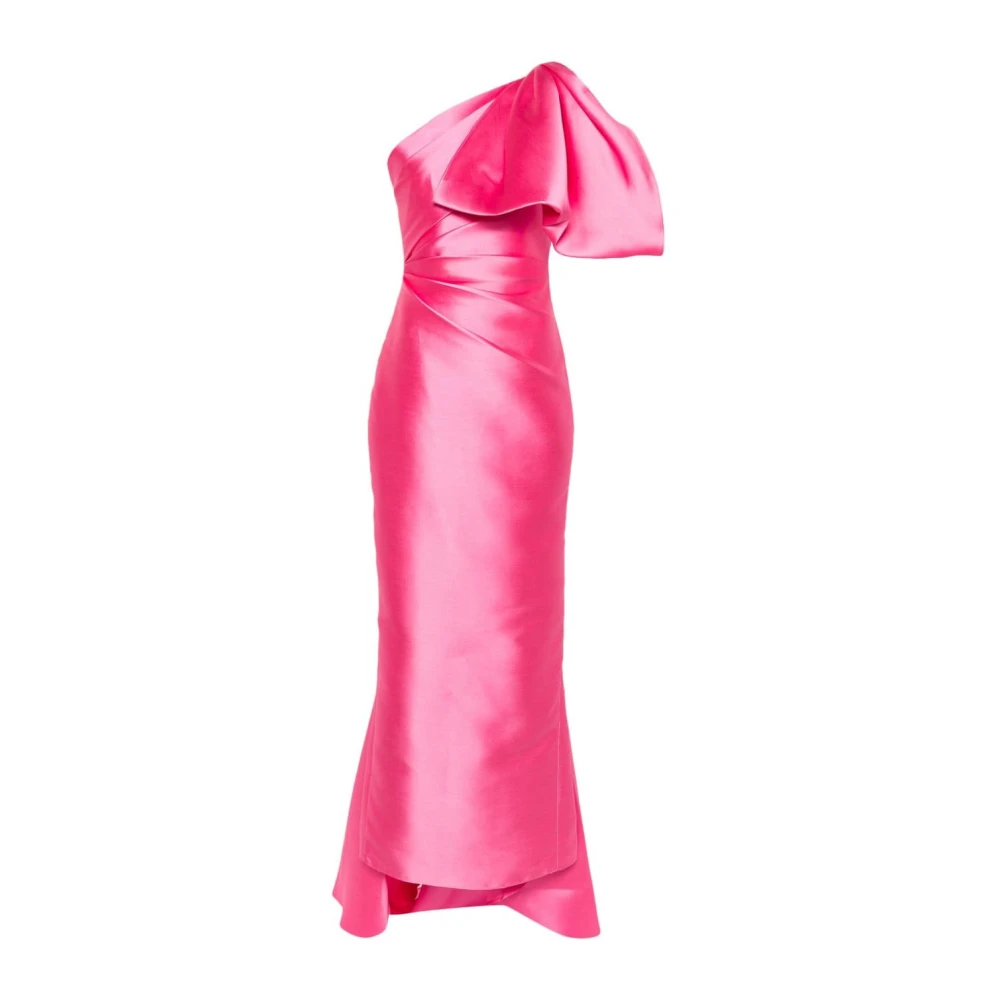 Solace London Roze Asymmetrische Boogjurk Pink Dames