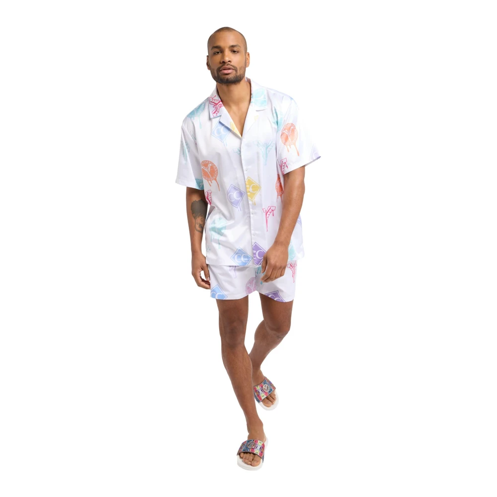 carlo colucci Allover Print Logo Shirt Multicolor Heren