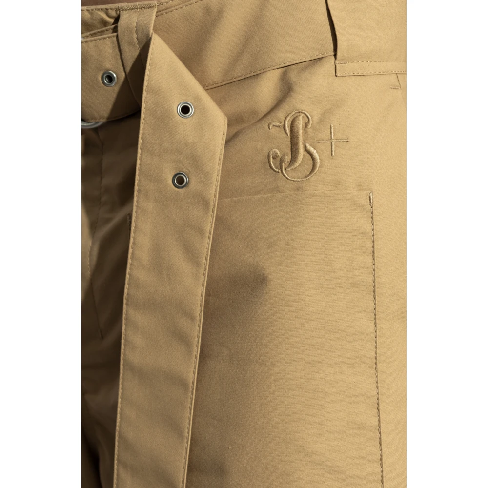 Jil Sander Broek met logo Beige Heren