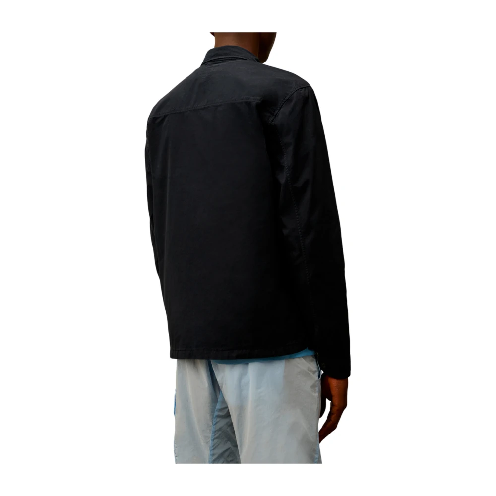 C.P. Company Moderne witte rits-voorkant casual overhemd Blue Heren