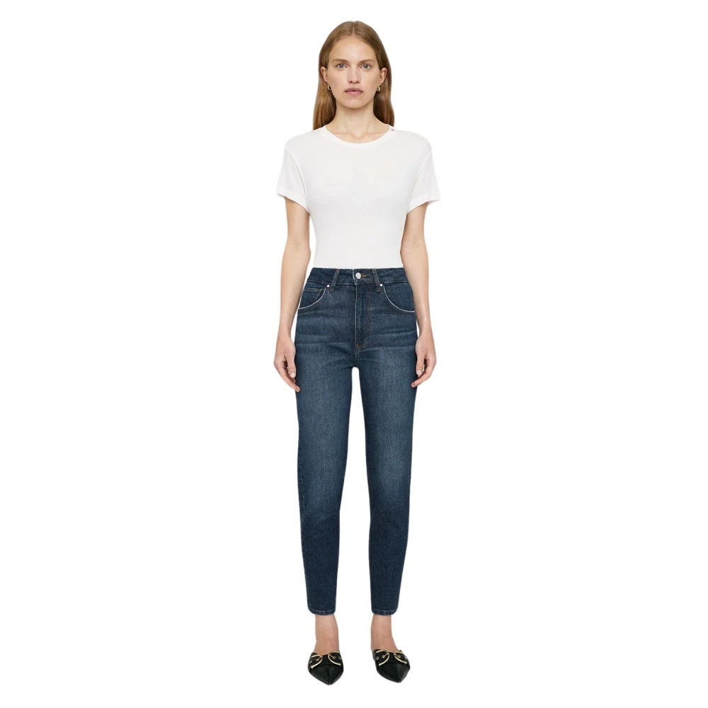 Anine Bing Witte Amani T-Shirt White Dames