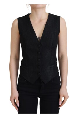 black-brocade-sleeveless-vest-top
