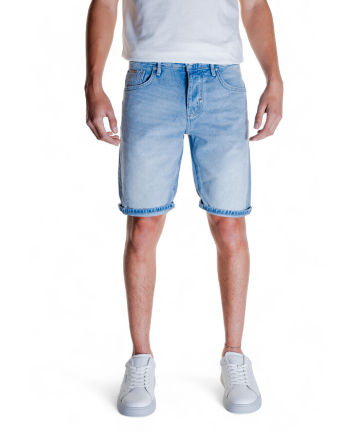 shorts-bleu-en-coton-printemps-ete