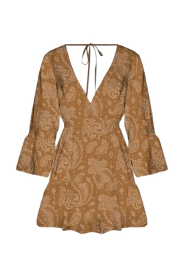 Kort Damklänning Elegant Paisley