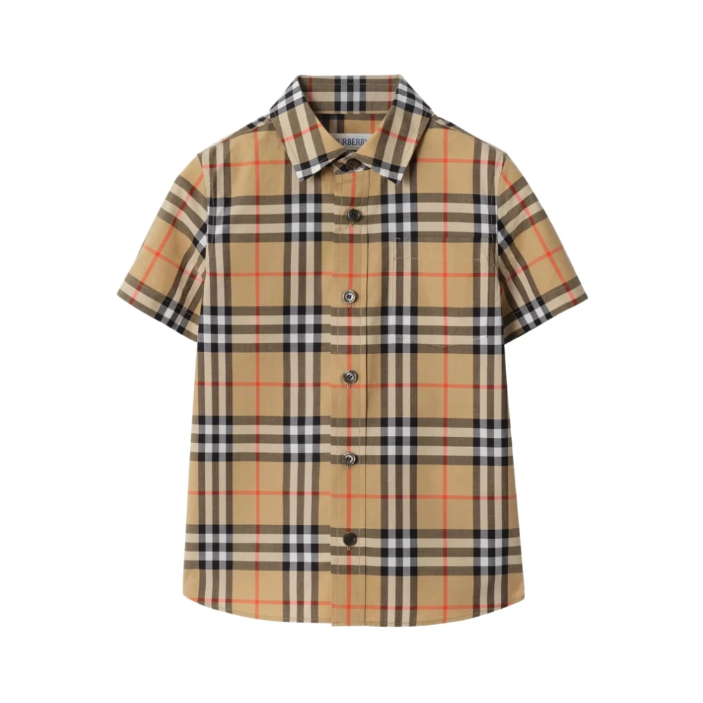 Burberry Men's Beige Check Cotton Shirt