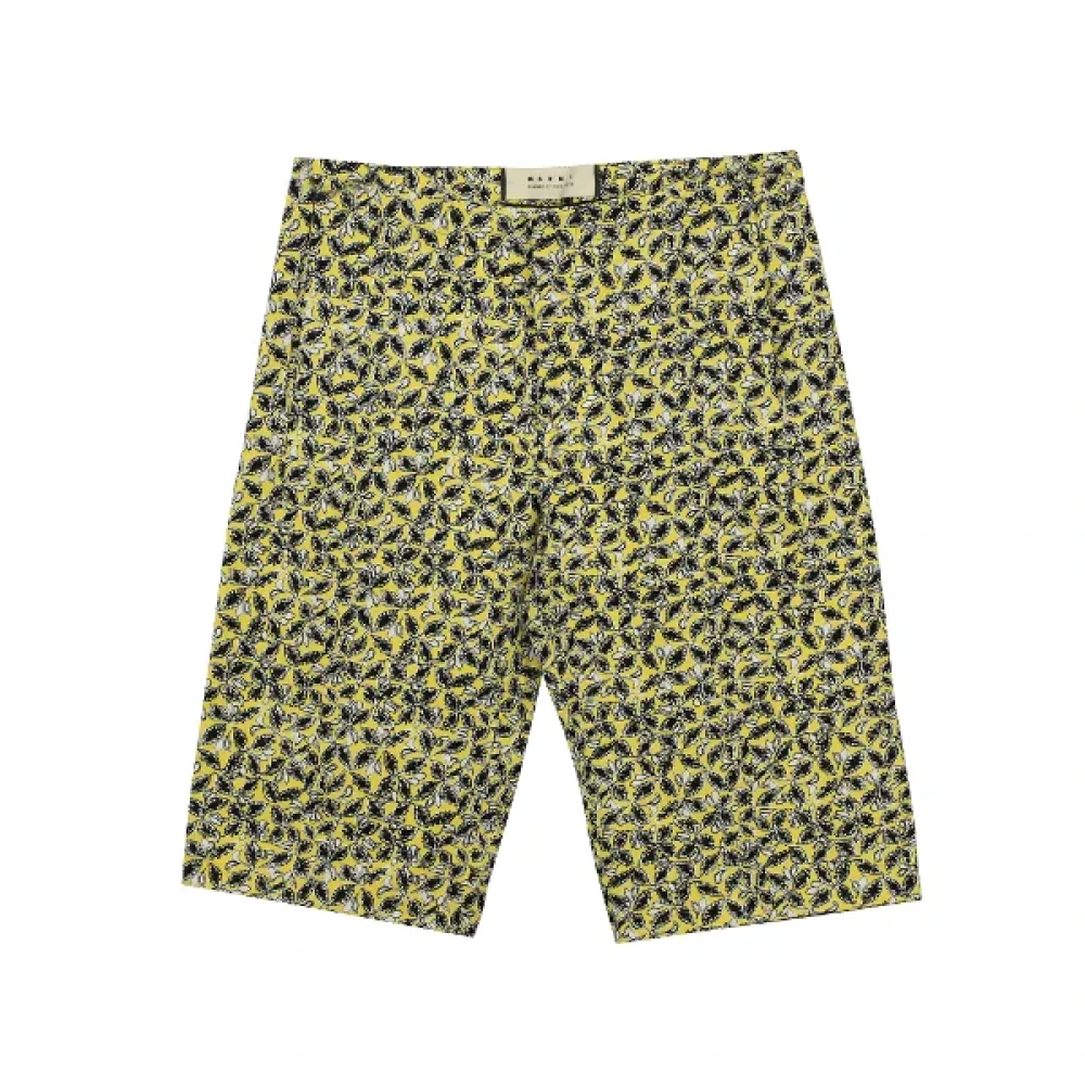 Marni Pre-owned Fabric bottoms Yellow Dames