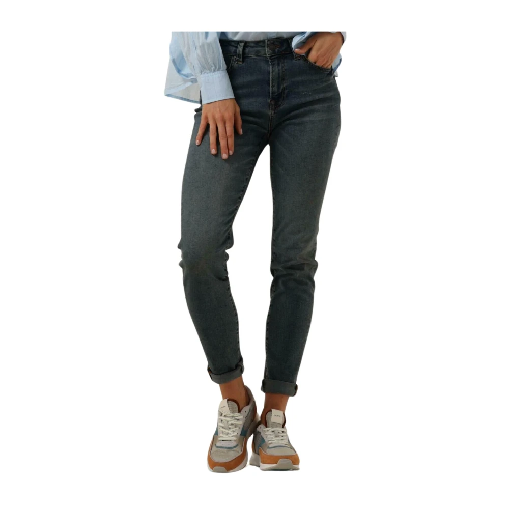 Summum Woman Skinny Stretch Denim Jeans Blauw Blue Dames