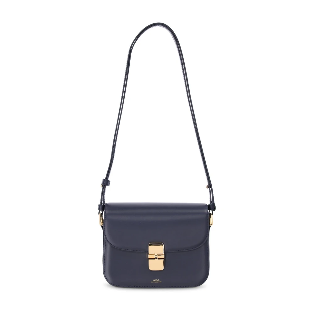 A.p.c. Grace Leren Schoudertas Blue Dames