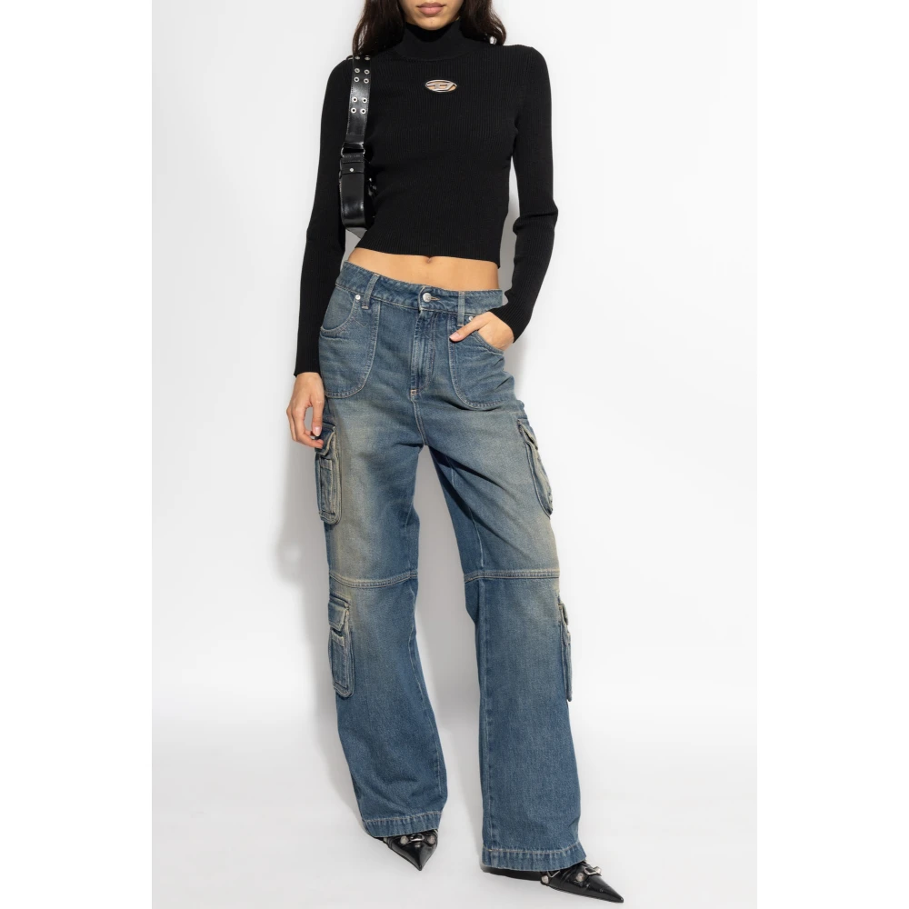 Diesel Turtleneck M-Valari-Tn Black Dames