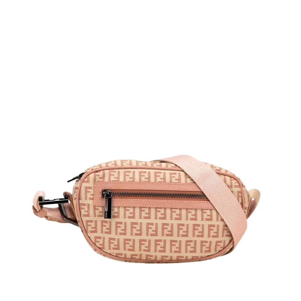Fendi Vintage Women's Brown Pre-Owned Ff Logo Crossbody Bag