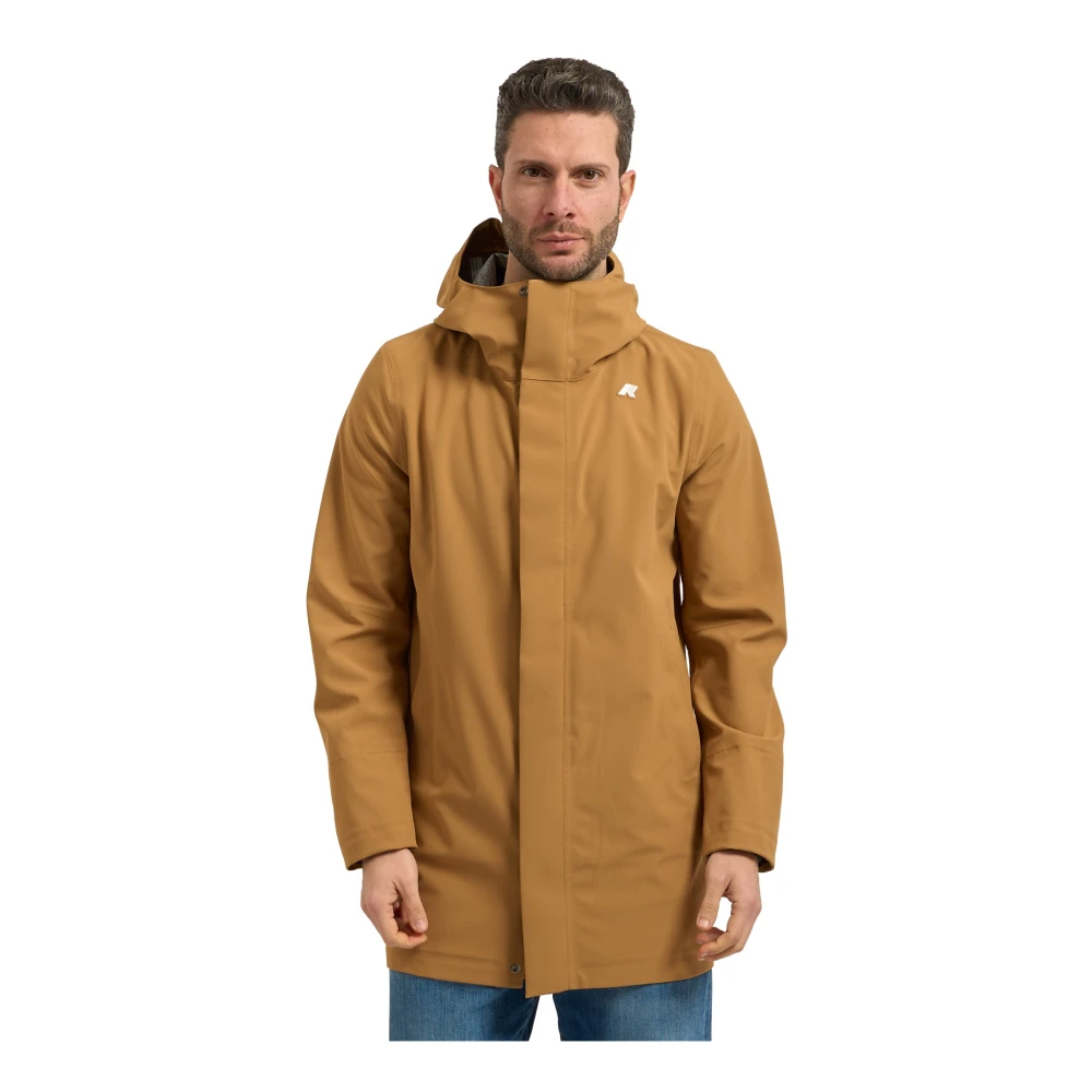 K-Way Mannelijk Bruin Tommy Bonded Jersey Parka