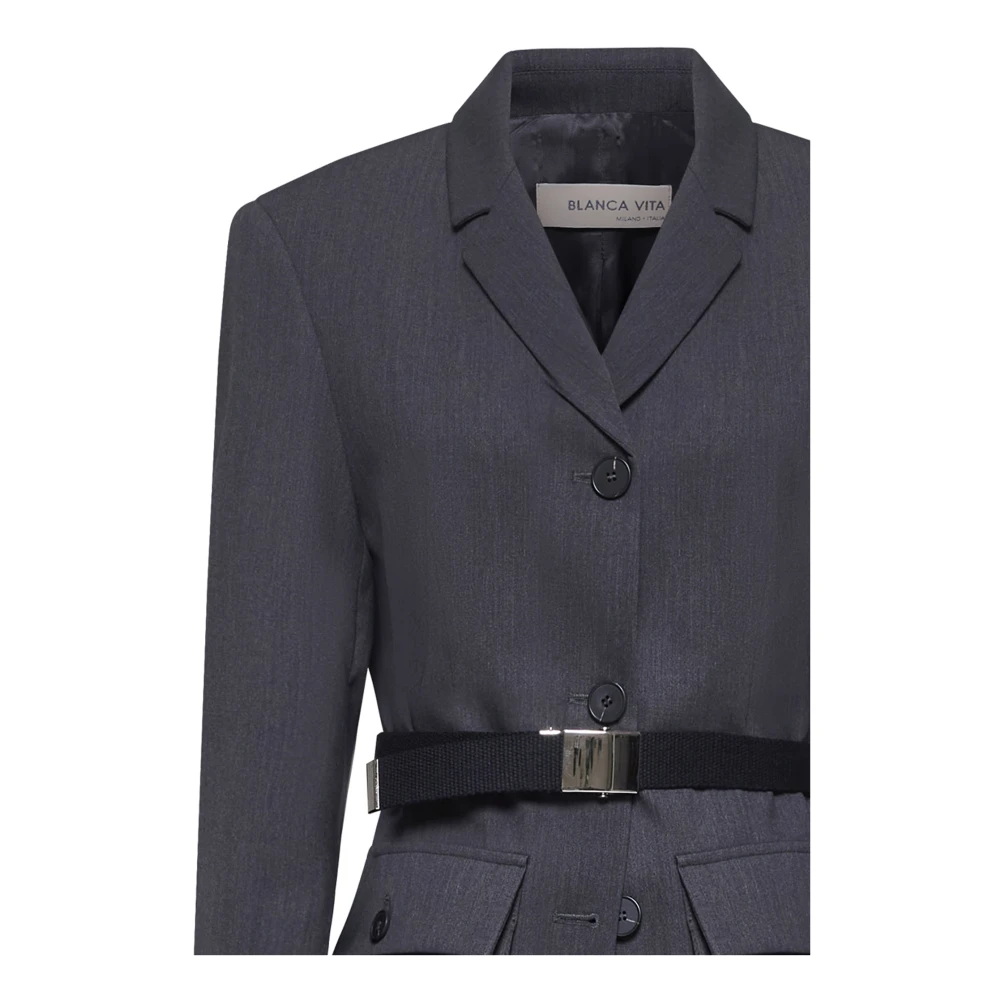 Blanca Vita Grijze Jas voor Stijlvolle Look Gray Dames
