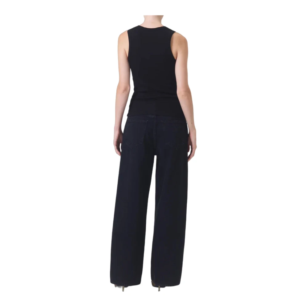 Agolde Zwarte Hemd Black Dames