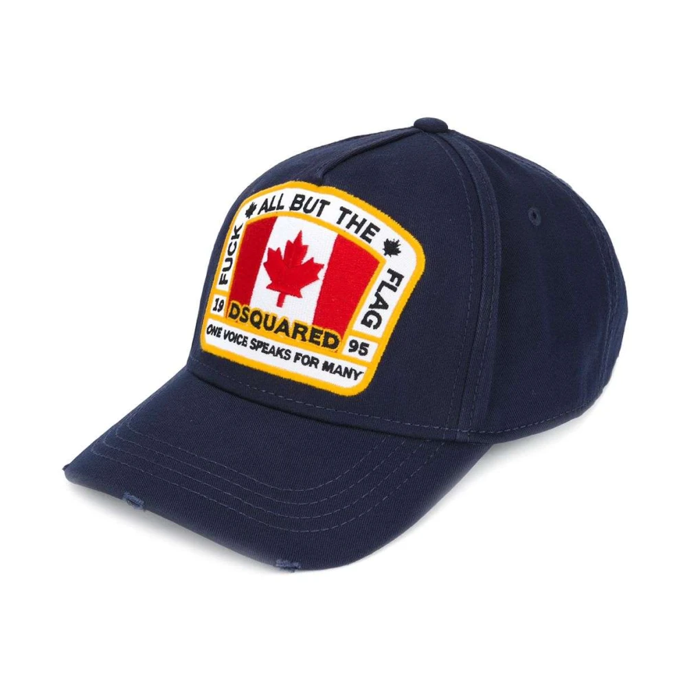 Dsquared2 Canadese vlag baseballpet Blue Heren