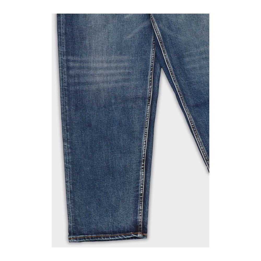Evisu Geborduurde Denim Blauwe Jeans Blue Heren