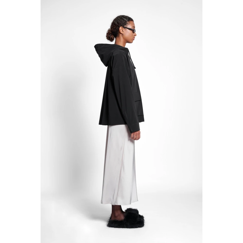 Stutterheim Matte Zip Regenjas Black Dames