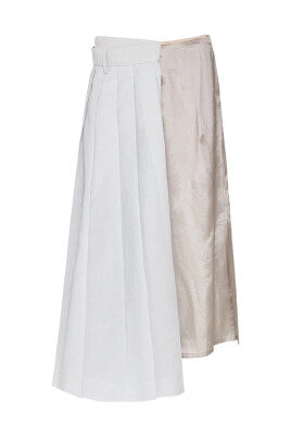 beige-layered-high-waist-skirt