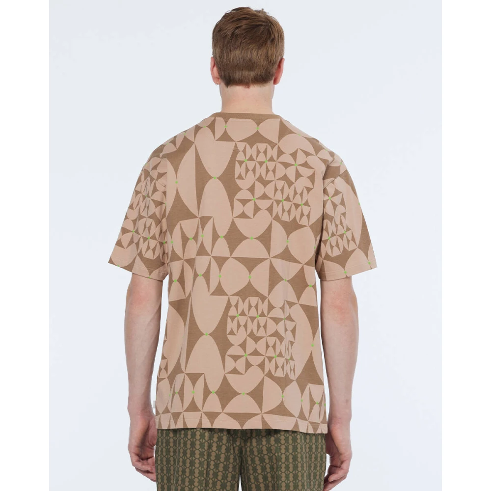Scotch & Soda Grafisch T-shirt met relaxte pasvorm Beige Heren