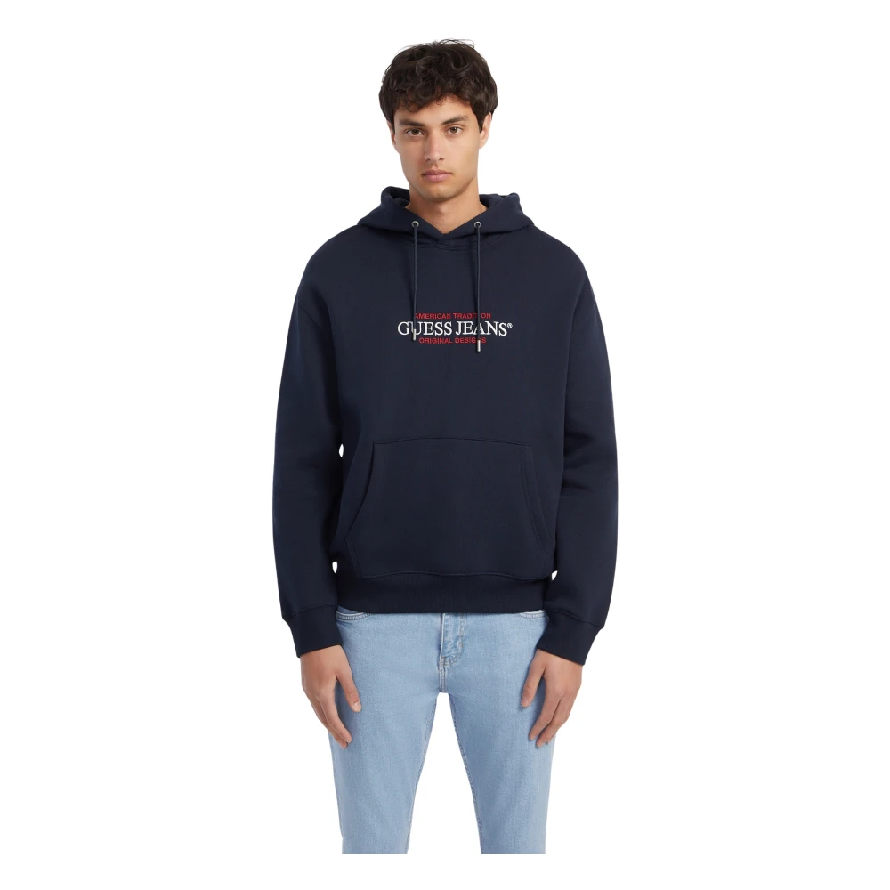 Guess Men's Blue Hoodies, S, American Tradition Hoodie