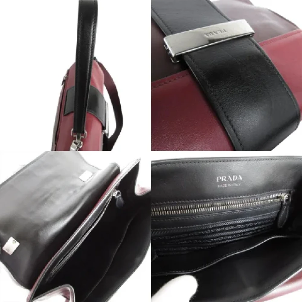 Prada Vintage Pre-owned Leather prada-bags Red Dames
