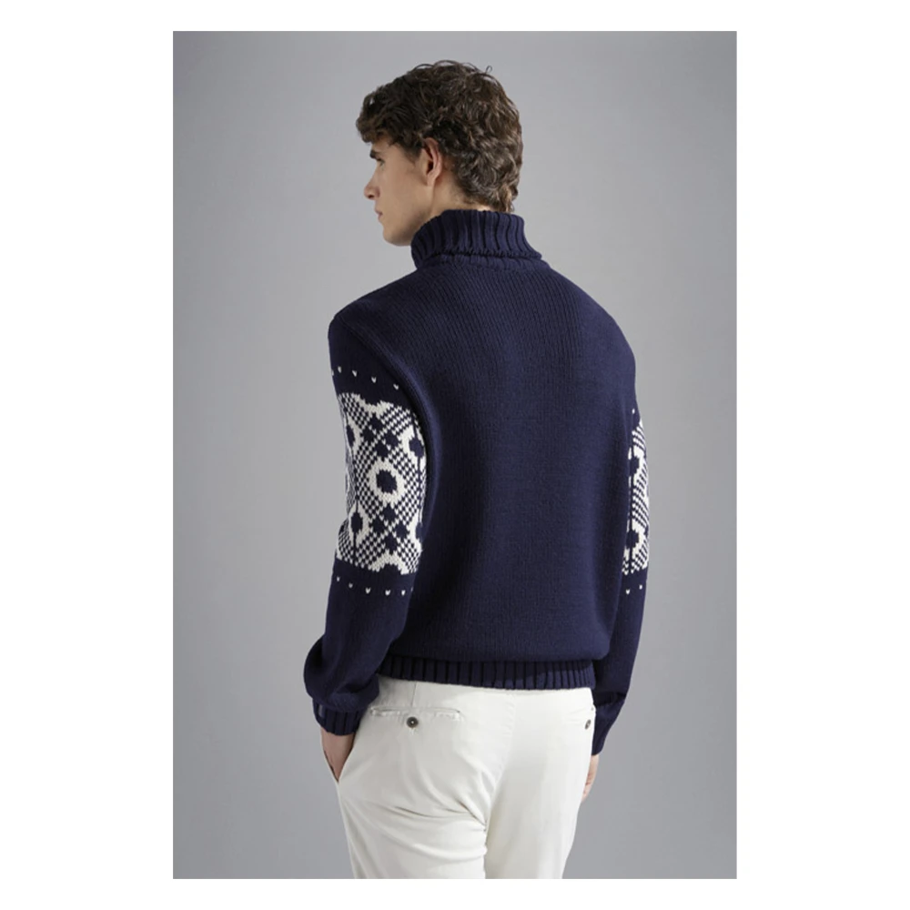 PAUL & SHARK Stijlvolle Dolcevita Trui Blue Heren