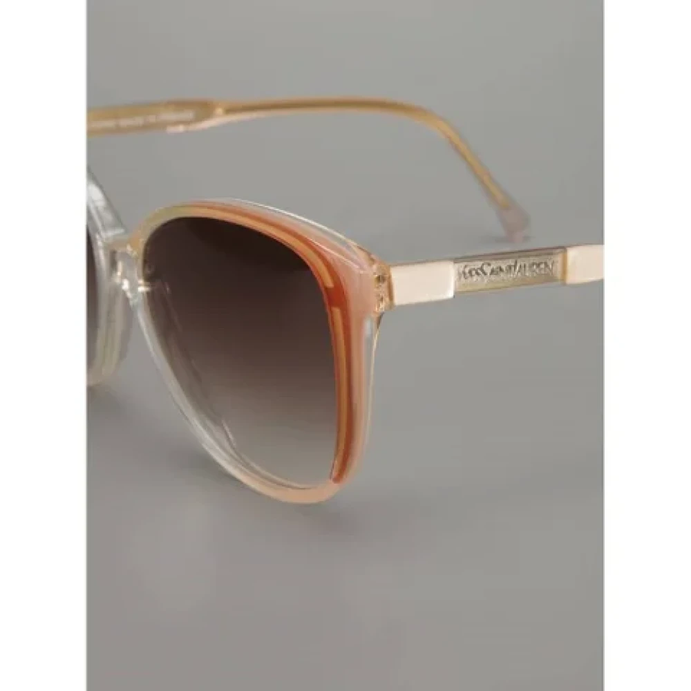Yves Saint Laurent Vintage Pre-owned Acetate sunglasses Brown Dames