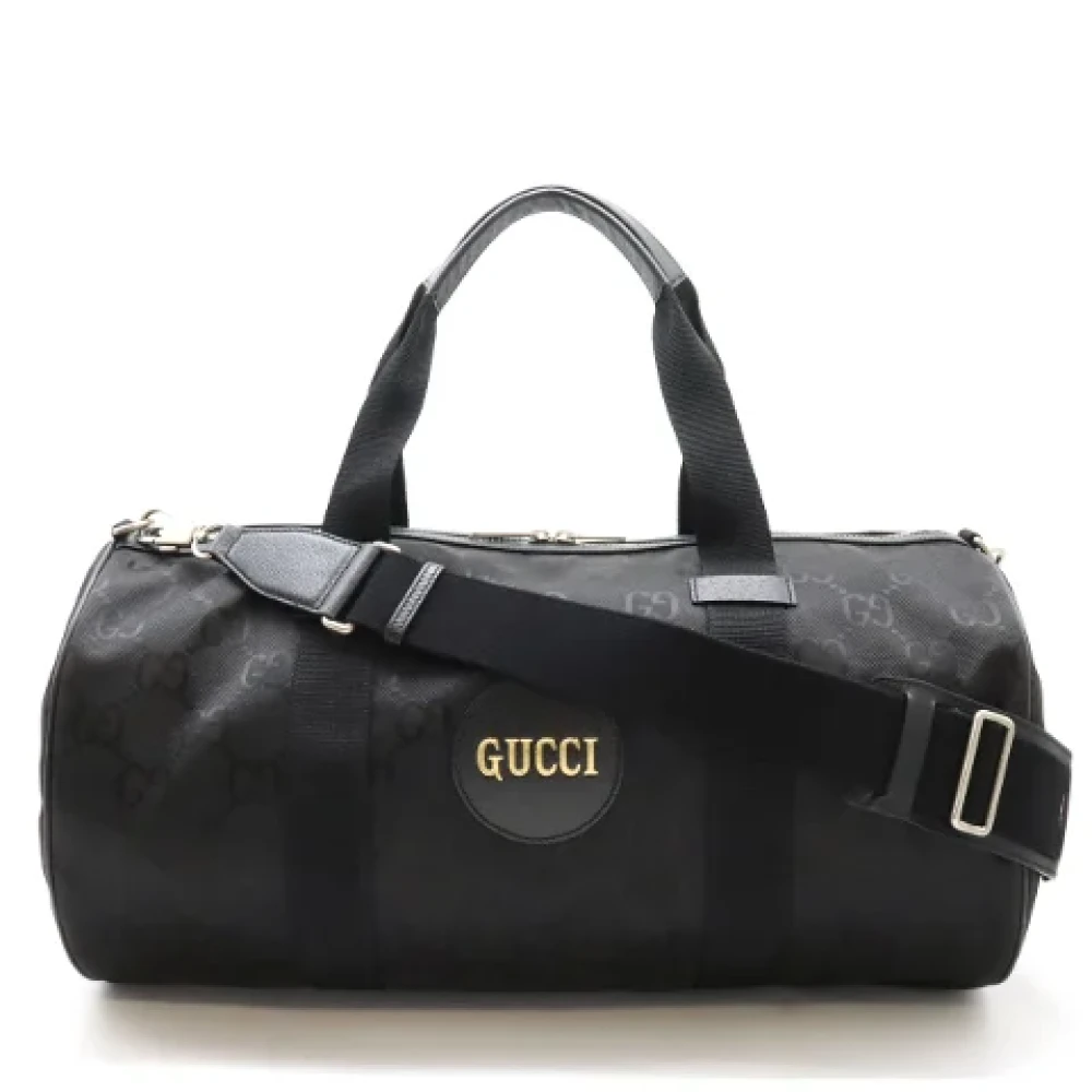 Gucci Vintage Pre-owned Canvas travel-bags Black Dames