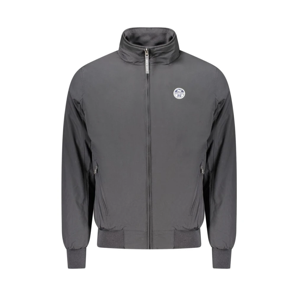 North Sails Black Polyester Bomber Jacket With Pockets - Male - Bomber Jackets - L - Jackets