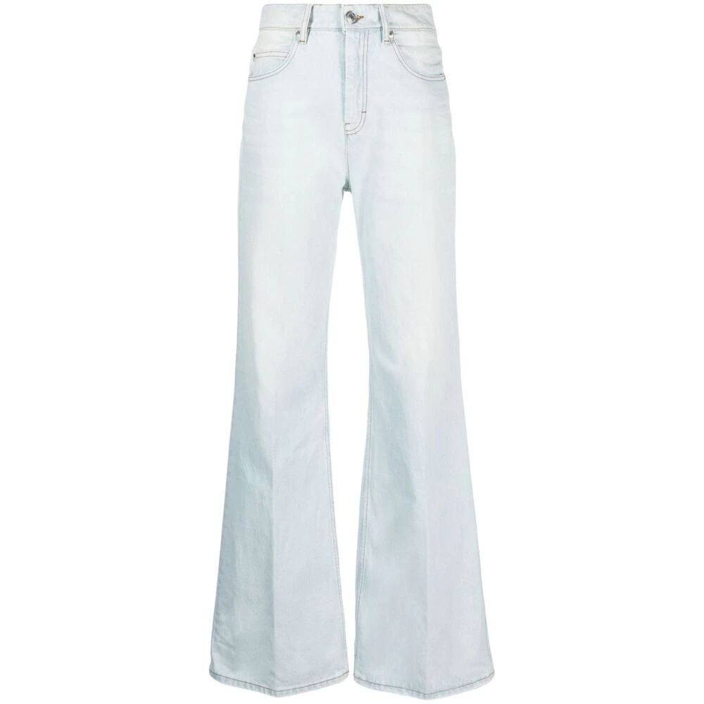 Ami Paris Flared High Waist Jeans Blue Dames