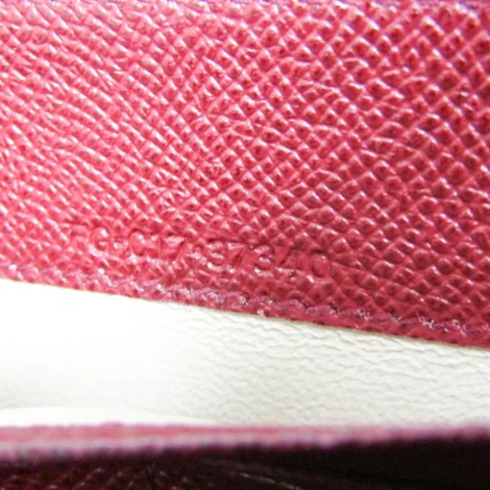 Bvlgari Vintage Pre-owned Leather wallets Red Dames